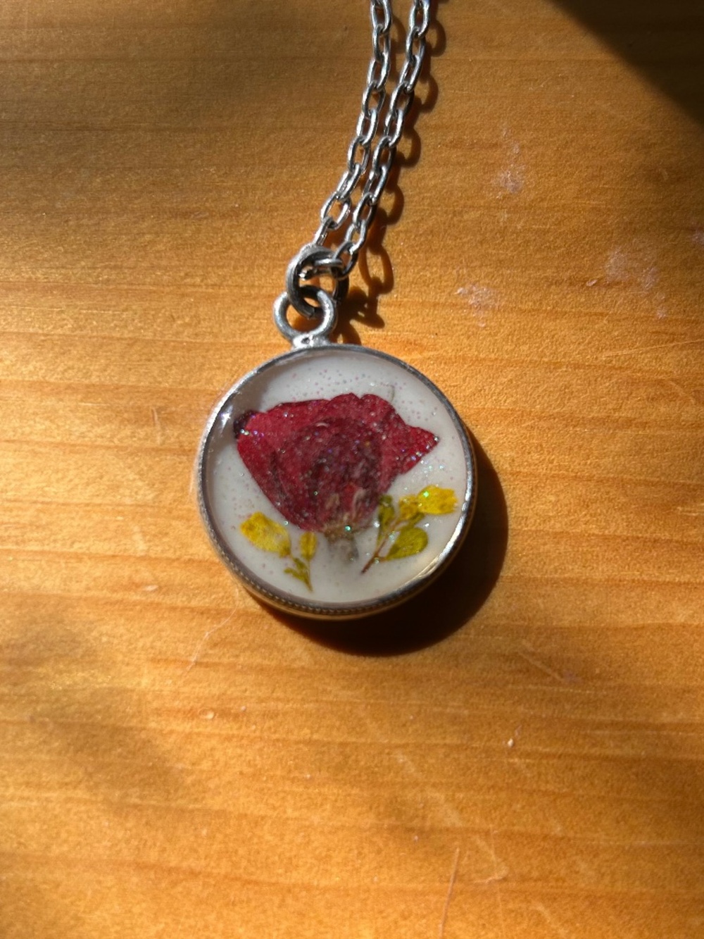 Handmade Necklace- Flower Pressed